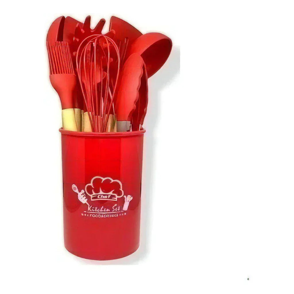 Kit Utensílios de Cozinha em Silicone