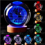 Luminária 3D de Cristal com LED Multicolor